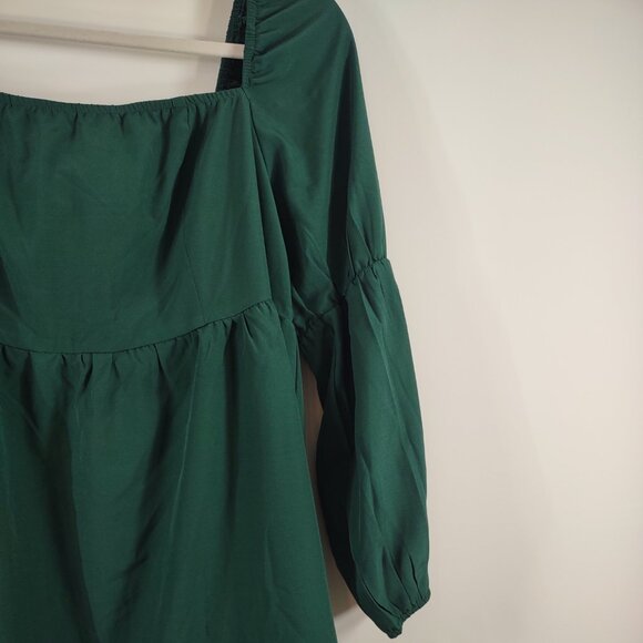 Exlura Green Peasant Mini Dress, Size XXL, NWT - Picture 4 of 8